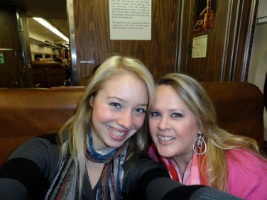 Traveling on the train in New Jersey. What a great reunion that was!