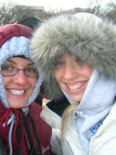 Rebekah and I at the 2008 inauguration.