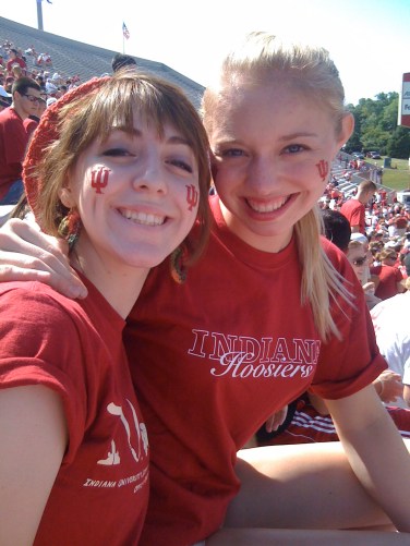 Suzie and I at our first IU football game.