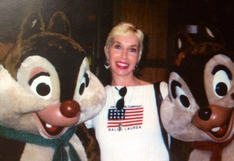 Mom, daring enough to answer "yes" when asked if she was Annie Lennox. Love her.